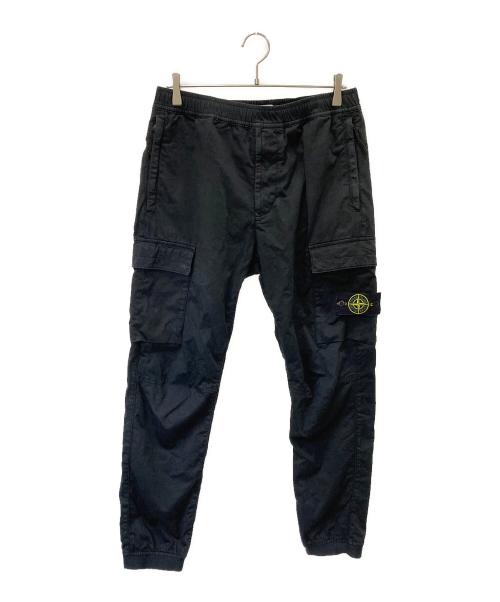 STONE ISLAND（ストーンアイランド）STONE ISLAND (ストーンアイランド) STRETCH COTTON WOOL SATIN / ストレッチ コットン カーゴパンツ ブラック サイズ:W33の古着・服飾アイテム