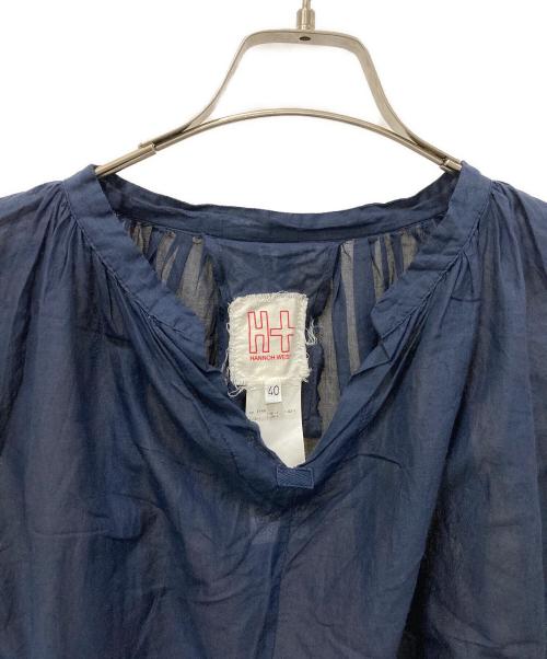 HANNOHWESSEL（・）HANNOHWESSEL (・) 長袖ブラウス ネイビー サイズ:40の古着・服飾アイテム
