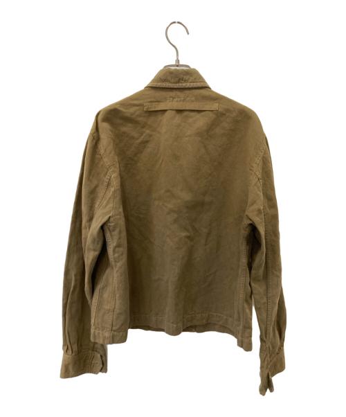 COMME des GARCONS SHIRT（コムデギャルソンシャツ）COMME des GARCONS SHIRT (コムデギャルソンシャツ) ラウンドカラーシャツジャケット ブラウン サイズ:Sの古着・服飾アイテム