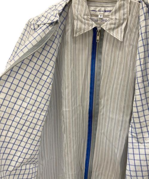 COMME des GARCONS SHIRT（コムデギャルソンシャツ）COMME des GARCONS SHIRT (コムデギャルソンシャツ) 半袖シャツ ホワイト×ブルー サイズ:Mの古着・服飾アイテム