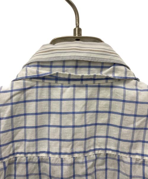 COMME des GARCONS SHIRT（コムデギャルソンシャツ）COMME des GARCONS SHIRT (コムデギャルソンシャツ) 半袖シャツ ホワイト×ブルー サイズ:Mの古着・服飾アイテム