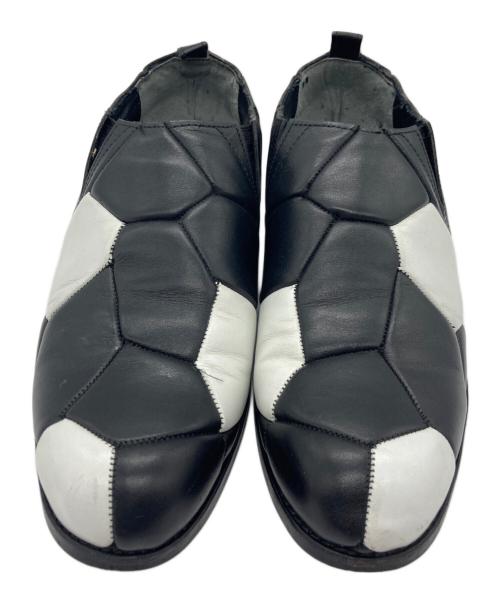 COMME des GARCONS（コムデギャルソン）COMME des GARCONS (コムデギャルソン) サッカーボールレザーシューズ ブラック×ホワイト サイズ:23.0cmの古着・服飾アイテム