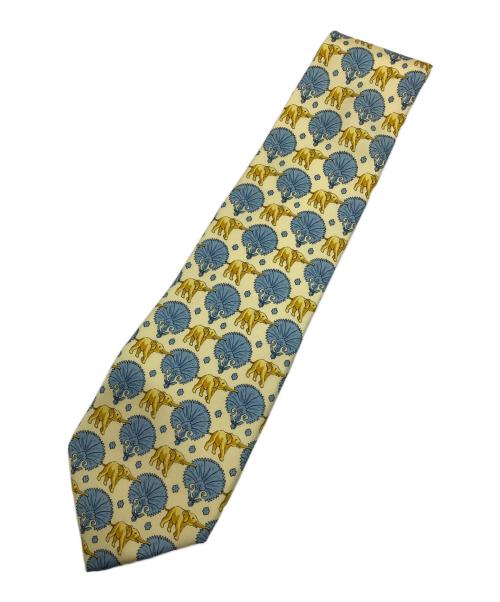 FENDI（フェンディ）FENDI (フェンディ) ネクタイ イエロー×ブルー サイズ:不明 未使用品の古着・服飾アイテム