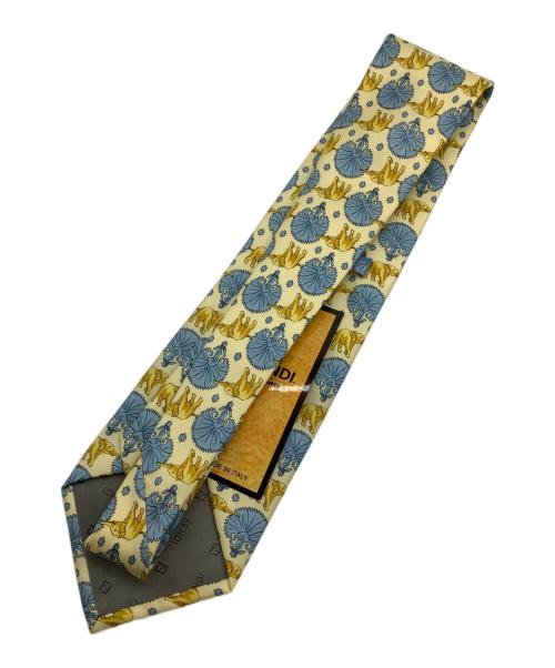 FENDI（フェンディ）FENDI (フェンディ) ネクタイ イエロー×ブルー サイズ:不明 未使用品の古着・服飾アイテム