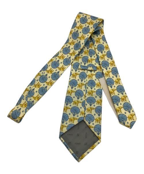 FENDI（フェンディ）FENDI (フェンディ) ネクタイ イエロー×ブルー サイズ:不明 未使用品の古着・服飾アイテム