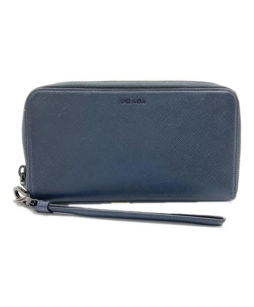 PRADA（プラダ）PRADA (プラダ) 長財布 ネイビーの古着・服飾アイテム