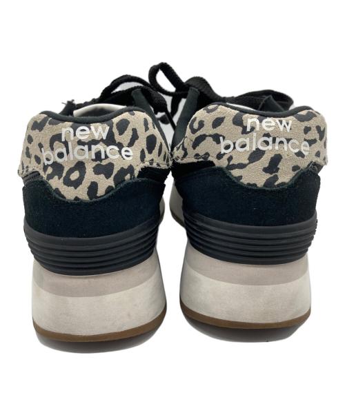 NEW BALANCE（ニューバランス）NEW BALANCE (ニューバランス) 厚底ソールスニーカー ブラック×ベージュ サイズ:25.0cmの古着・服飾アイテム