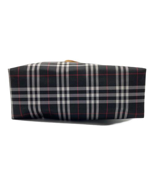 BURBERRY LONDON（バーバリーロンドン）BURBERRY LONDON (バーバリーロンドン) ナイロントートバッグ ブラック×ホワイト×レッドの古着・服飾アイテム