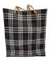 BURBERRY LONDON (バーバリーロンドン) ナイロントートバッグ ブラック×ホワイト×レッド：8000円