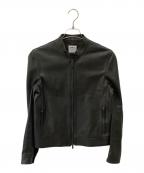 EMMETIエンメティ）の古着「シングルライダースジャケット」｜ブラック