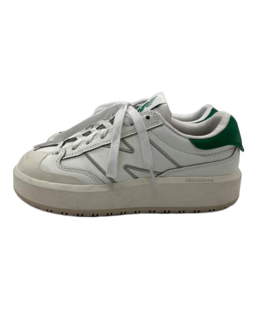 NEW BALANCE（ニューバランス）NEW BALANCE (ニューバランス) ローカットスニーカー ホワイト×グリーン サイズ:22.5cmの古着・服飾アイテム