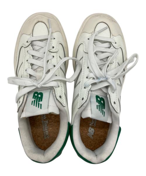 NEW BALANCE（ニューバランス）NEW BALANCE (ニューバランス) ローカットスニーカー ホワイト×グリーン サイズ:22.5cmの古着・服飾アイテム
