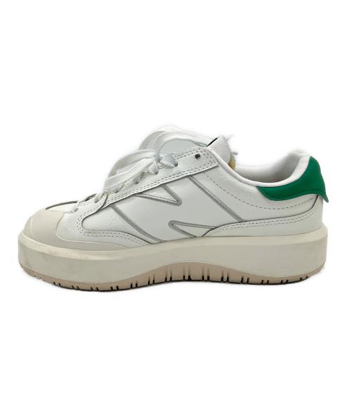 NEW BALANCE（ニューバランス）NEW BALANCE (ニューバランス) ローカットスニーカー ホワイト×グリーン サイズ:22.5cmの古着・服飾アイテム