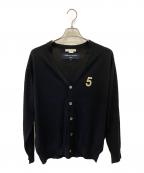 COMME des GARCONS HOMME×JOHN SMEDLEYコムデギャルソン オム×ジョンスメドレー）の古着「薄手カーディガン」｜ブラック