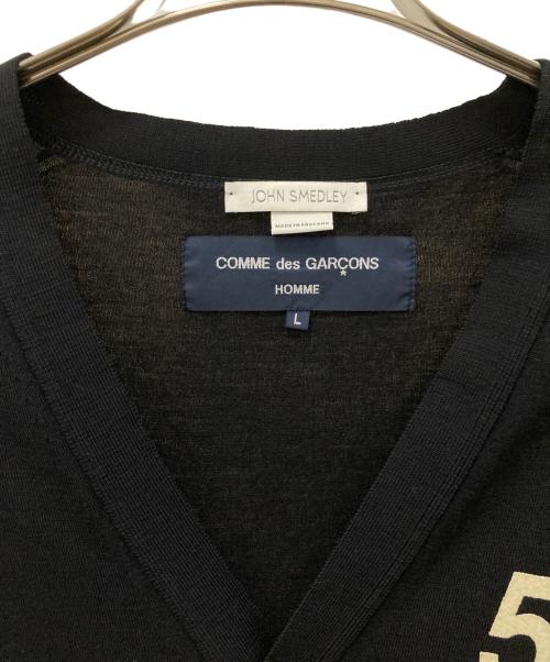 COMME des GARCONS HOMME（コムデギャルソン オム）COMME des GARCONS HOMME (コムデギャルソン オム) JOHN SMEDLEY (ジョンスメドレー) 薄手カーディガン ブラック サイズ:Lの古着・服飾アイテム