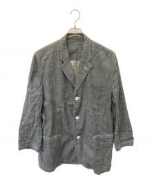 COMME des GARCONS HOMME（コムデギャルソン オム）の古着「リネン混3Bジャケット」｜ブルー