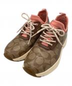 COACHコーチ）の古着「ランナースニーカー」｜ブラック×ピンク