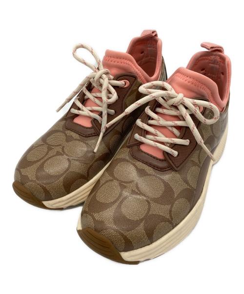 COACH（コーチ）COACH (コーチ) ランナースニーカー ブラック×ピンク サイズ:23.0cmの古着・服飾アイテム