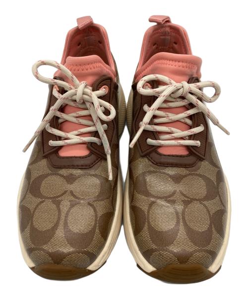 COACH（コーチ）COACH (コーチ) ランナースニーカー ブラック×ピンク サイズ:23.0cmの古着・服飾アイテム