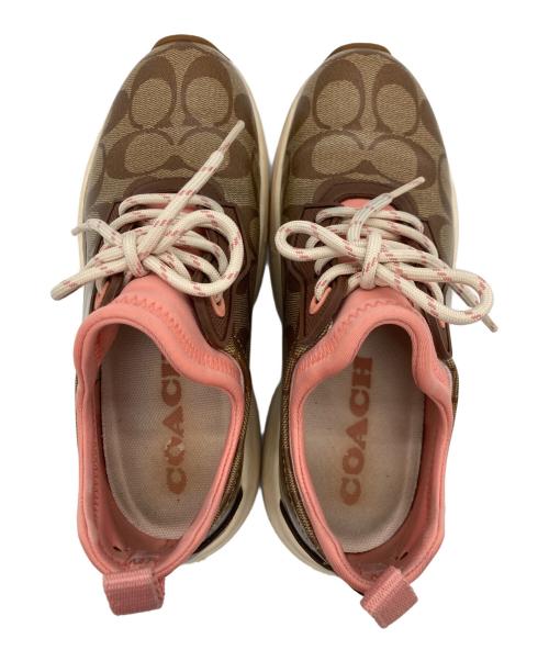 COACH（コーチ）COACH (コーチ) ランナースニーカー ブラック×ピンク サイズ:23.0cmの古着・服飾アイテム