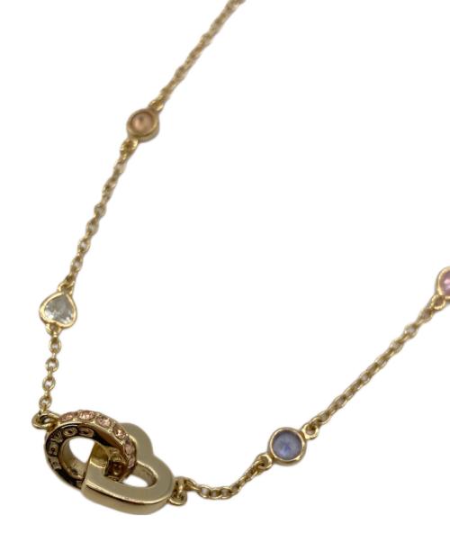 COACH（コーチ）COACH (コーチ) インターロッキングオープンハートペンダント ゴールド×ピンクの古着・服飾アイテム