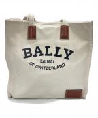 BALLYバリー）の古着「キャンバストートバッグ」｜ホワイト×ブラック
