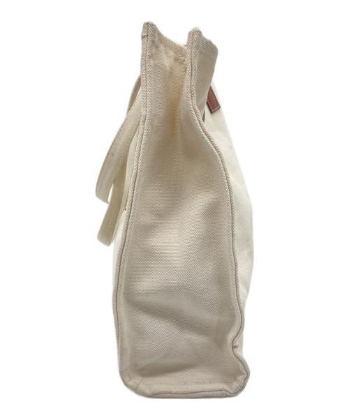 BALLY（バリー）BALLY (バリー) キャンバストートバッグ ホワイト×ブラックの古着・服飾アイテム