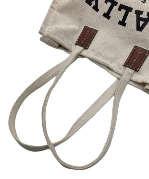 BALLY（バリー）BALLY (バリー) キャンバストートバッグ ホワイト×ブラックの古着・服飾アイテム