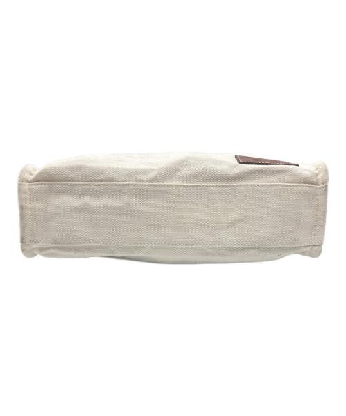 BALLY（バリー）BALLY (バリー) キャンバストートバッグ ホワイト×ブラックの古着・服飾アイテム