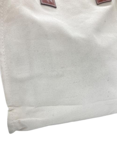 BALLY（バリー）BALLY (バリー) キャンバストートバッグ ホワイト×ブラックの古着・服飾アイテム