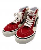 VANSヴァンズ）の古着「ハイカットスニーカー」｜レッド×ベージュ