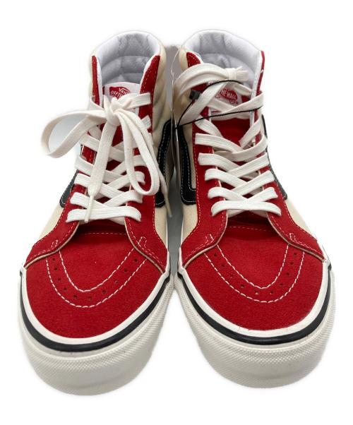 VANS（ヴァンズ）VANS (バンズ) ハイカットスニーカー レッド×ベージュ サイズ:27.5cmの古着・服飾アイテム