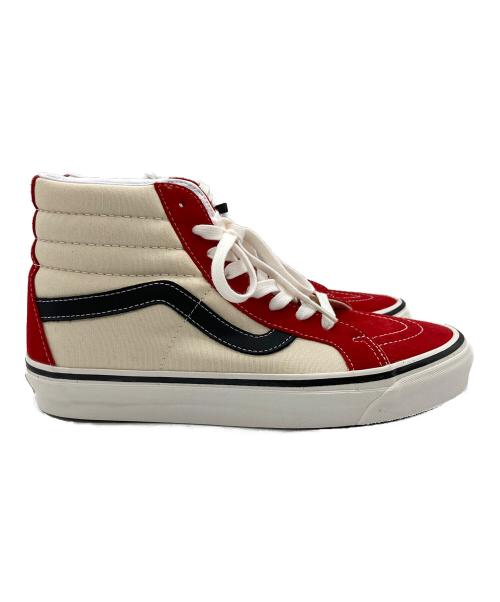 VANS（ヴァンズ）VANS (バンズ) ハイカットスニーカー レッド×ベージュ サイズ:27.5cmの古着・服飾アイテム