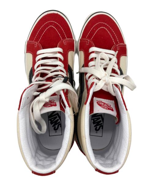 VANS（ヴァンズ）VANS (バンズ) ハイカットスニーカー レッド×ベージュ サイズ:27.5cmの古着・服飾アイテム