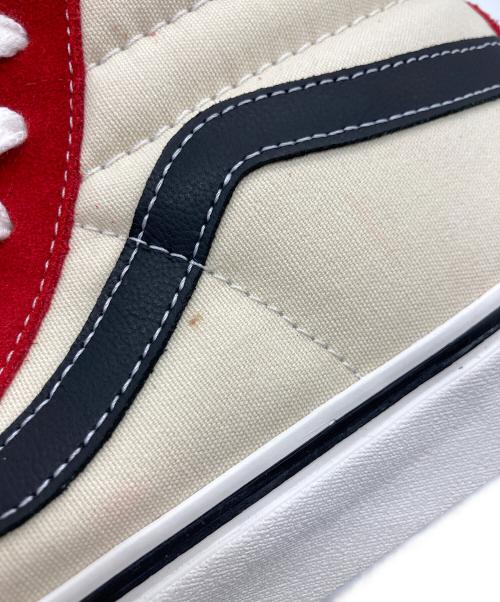 VANS（ヴァンズ）VANS (バンズ) ハイカットスニーカー レッド×ベージュ サイズ:27.5cmの古着・服飾アイテム