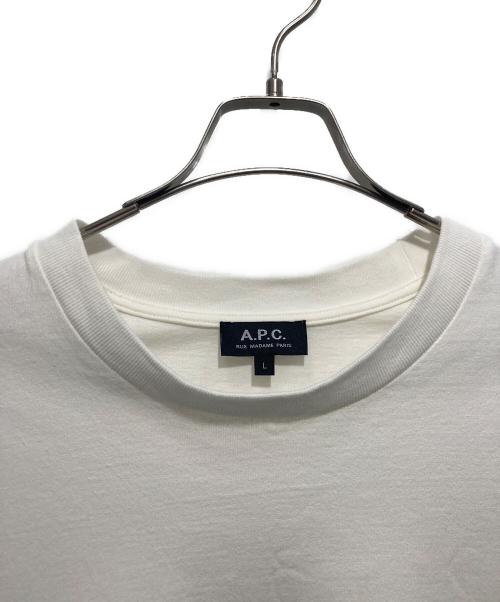 A.P.C.（アーペーセー）A.P.C. (アーペーセー) 半袖カットソー ホワイト サイズ:Lの古着・服飾アイテム