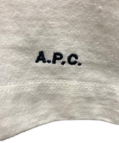 A.P.C.（アーペーセー）A.P.C. (アーペーセー) 半袖カットソー ホワイト サイズ:Lの古着・服飾アイテム