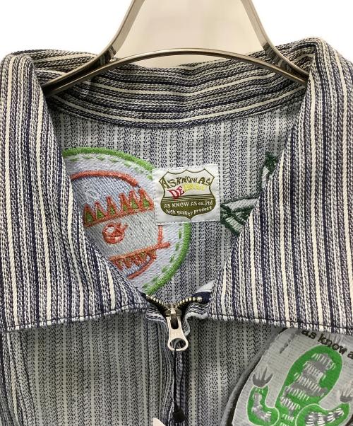 As know as olaca（アズノウアズ オオラカ）As know as olaca (アズノウアズ オオラカ) ワッペン刺繍ジップアップジャケット ネイビー×マルチカラー サイズ:5 未使用品の古着・服飾アイテム