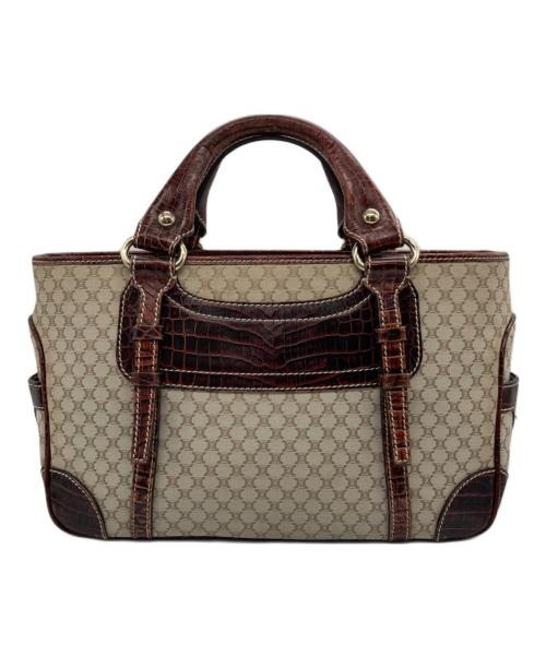 CELINE（セリーヌ）CELINE (セリーヌ) ハンドバッグ ベージュ×ブラウンの古着・服飾アイテム