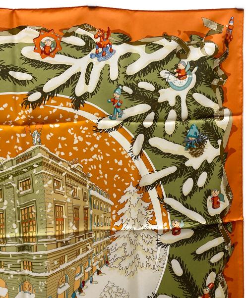 HERMES（エルメス）HERMES (エルメス) シルクスカーフ オレンジ 未使用品の古着・服飾アイテム