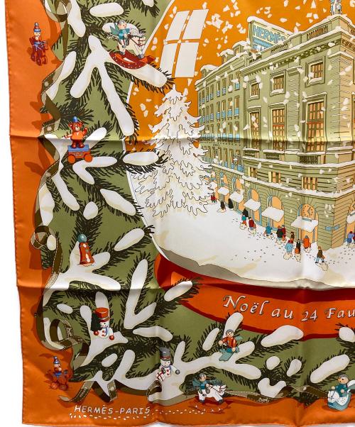 HERMES（エルメス）HERMES (エルメス) シルクスカーフ オレンジ 未使用品の古着・服飾アイテム