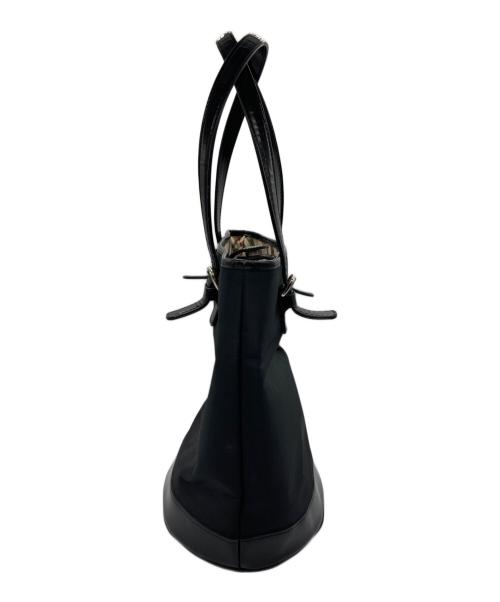 Burberry's BLUE LABEL（バーバリーズ ブルーレーベル）Burberry's BLUE LABEL (バーバリーズ ブルーレーベル) ノバチェックナイロントートバッグ ブラックの古着・服飾アイテム