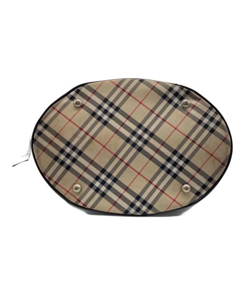 Burberry's BLUE LABEL（バーバリーズ ブルーレーベル）Burberry's BLUE LABEL (バーバリーズ ブルーレーベル) ノバチェックナイロントートバッグ ブラックの古着・服飾アイテム
