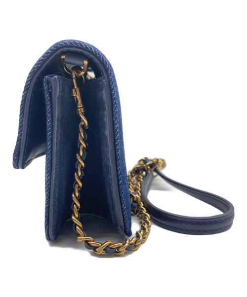 TORY BURCH（トリーバーチ）TORY BURCH (トリーバーチ) デニムチェーンウォレット インディゴの古着・服飾アイテム