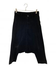 COMME des GARCONS（コムデギャルソン）の古着「ベロアサルエルパンツ」｜ブラック