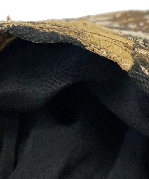 Salvatore Ferragamo（サルヴァトーレ フェラガモ）Salvatore Ferragamo (サルヴァトーレ フェラガモ) シルク混ジャケット ブラウン×ブルー サイズ:38の古着・服飾アイテム