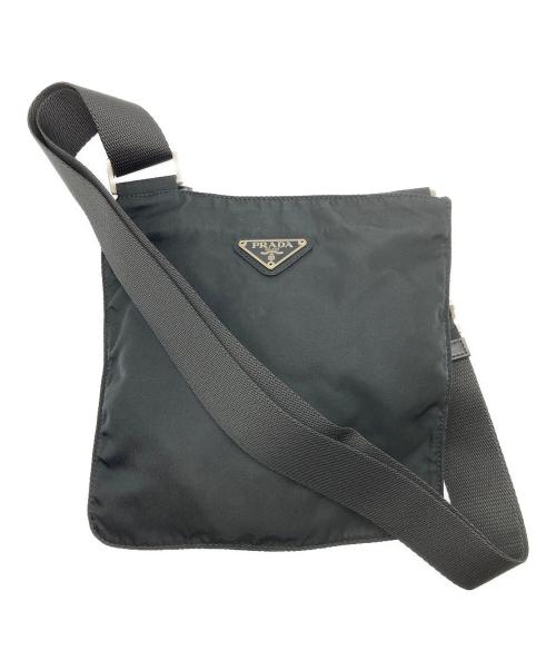 PRADA（プラダ）PRADA (プラダ) ナイロンショルダーバッグ ネイビーの古着・服飾アイテム