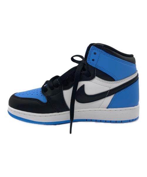 NIKE（ナイキ）NIKE (ナイキ) AIR JORDAN 1 RETRO HIGH OG GS ブルー×ブラック サイズ:24.0cm 未使用品の古着・服飾アイテム