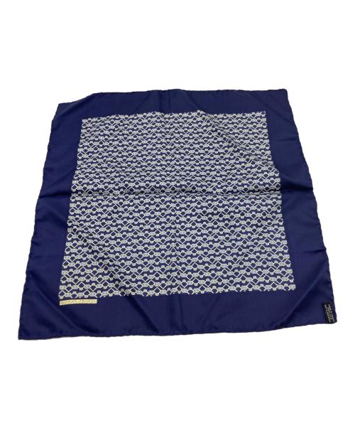 HERMES（エルメス）HERMES (エルメス) カレ45 ネイビー×イエローの古着・服飾アイテム