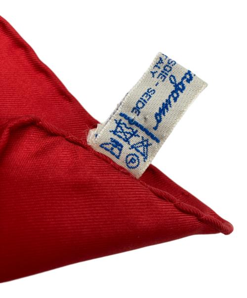 Salvatore Ferragamo（サルヴァトーレ フェラガモ）Salvatore Ferragamo (サルヴァトーレ フェラガモ) シルクスカーフ レッドの古着・服飾アイテム